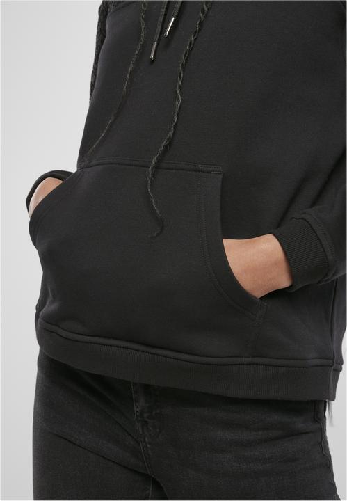 Immagine prodotto Urban Classics Felpa con cappuccio con inserto in pizzo da donna (S)