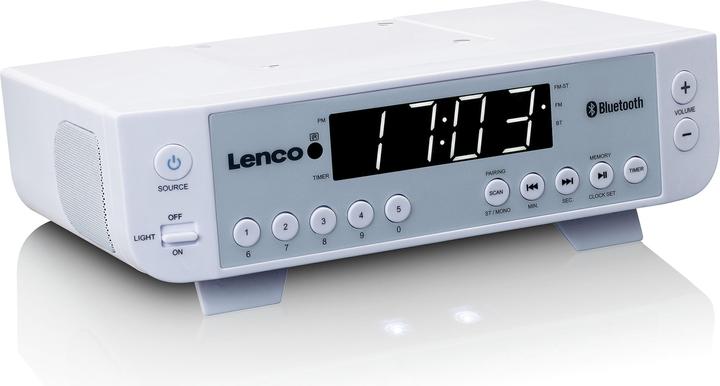 Image du produit Lenco KCR-100 Radio de cuisine FM Bluetooth® Blanc (FM, Bluetooth)