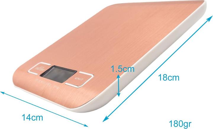 Produktbild Intirilife Digitale Küchenwaage in ROSÉ GOLD