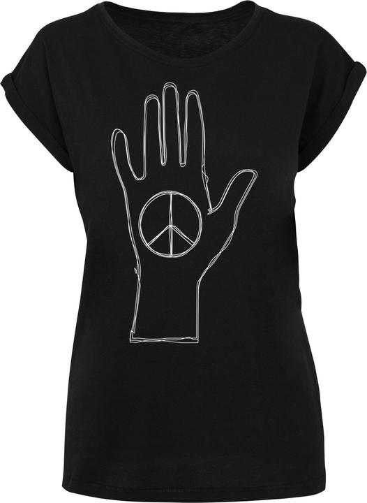 Image du produit Merchcode LadiesPeace - Tee shoulder extended Scribble Hand Black - 161409 (M)