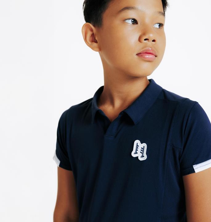 Actual product image Fouganza Reit-Poloshirt Club kurzarm marineblau (140)