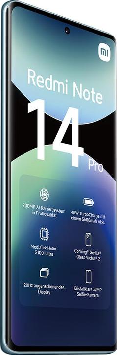 Actual product image Xiaomi Redmi Note 14 Pro (256 GB, Ocean Blue, 6.67", Dual SIM, 209.72 Mpx, 4G)