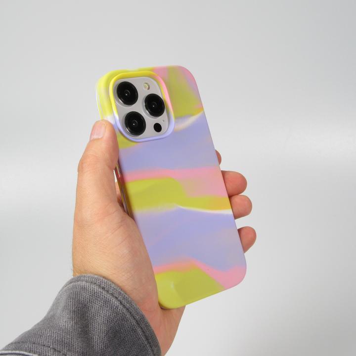 Image du produit PhoneLook Coque Gel Soft touch lisse Stripes jaune/violet (Apple iPhone 13 Pro Max)