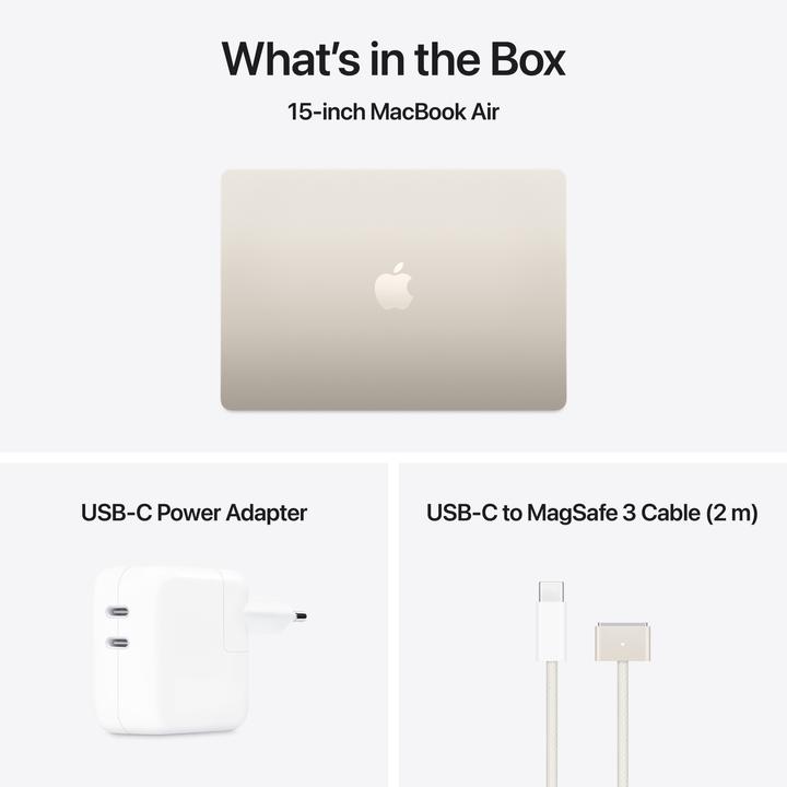 Actual product image Apple MacBook Air – 2025 (15.30", M4, 16 GB, 1000 GB, DE)
