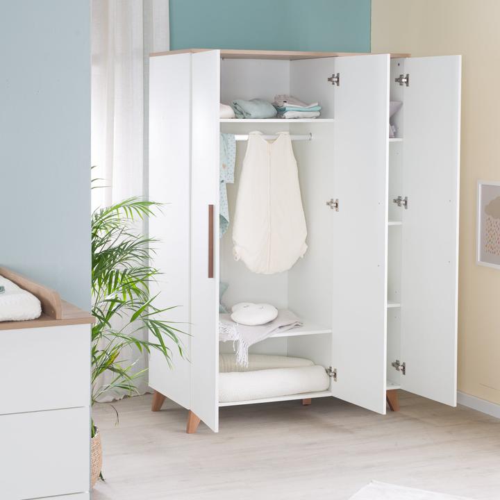 Produktbild Roba Kinderzimmerset Ole (Kinderkleiderschrank, Babybett, Wickelkommode)