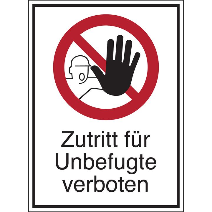 Actual product image Brady STD-146-262X371-B7527, Prohibition signs - No access for unauthorised persons