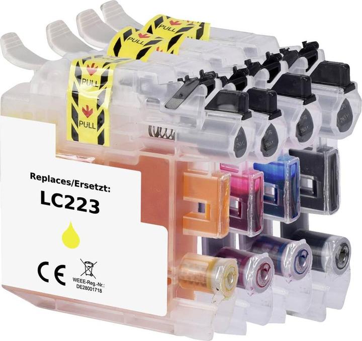 Produktbild Renkforce Tinte Kombi-Pack ersetzt Brother LC-223 (LC223VALBPDR) Kompatibel Sch (M, C, Y, BK)