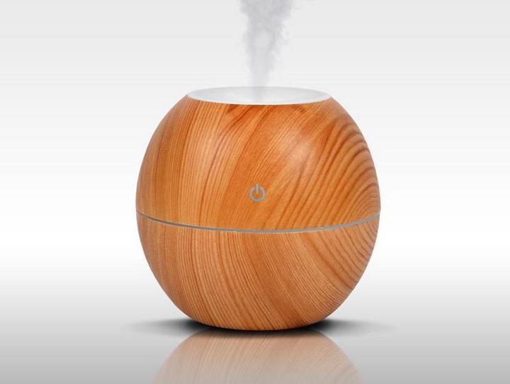 Productafbeelding Lasmex Luchtbevochtiger LTC, 4 kleuren verlicht, 130ml, licht hout