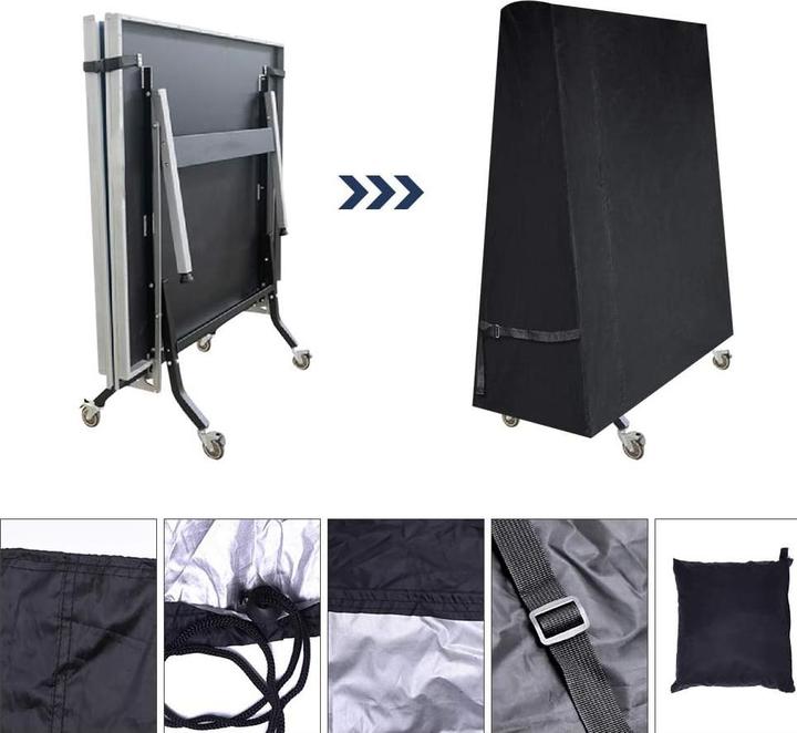 Immagine prodotto Gurkkst Wasserdichte Tischtennisplatten Abdeckung (185 × 70 × 165 cm)