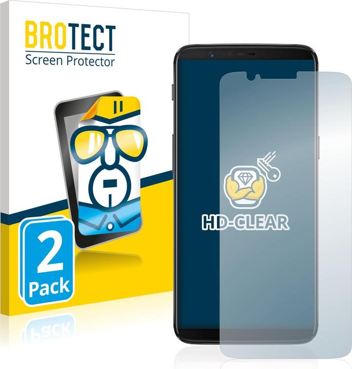 Actual product image BROTECT Screen Protector Clear (2 Piece, OnePlus 5T)