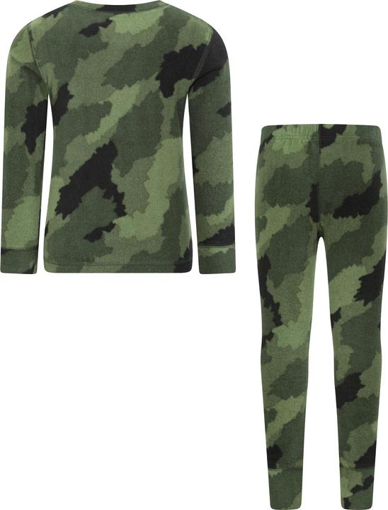 Actual product image Mountain Warehouse Childrens/Kids Camo Polar Fleece Base Layer Set (98)