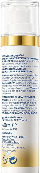 Produktbild NIVEA Cellular Luminous630 (40 ml, Tagescreme, SPF 50)
