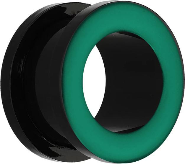 Produktbild Star Piercing Flesh Tunnel mit grünem Rand (ohne Messing, Acryl)