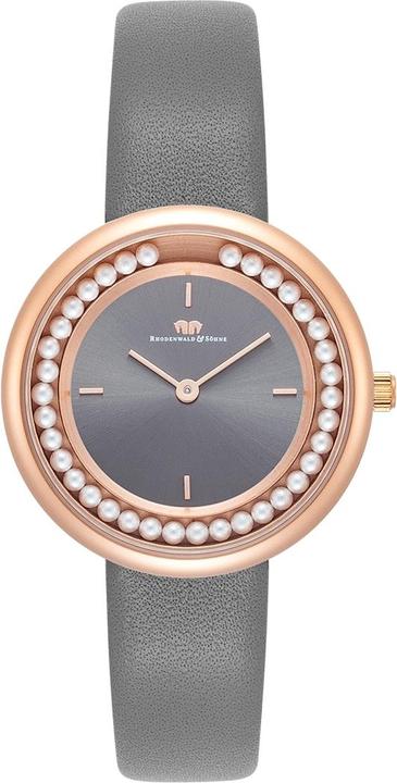 Produktbild Damen Quarzuhr Pearl Echtleder Grau - 32216 (Analoguhr, 32 mm)