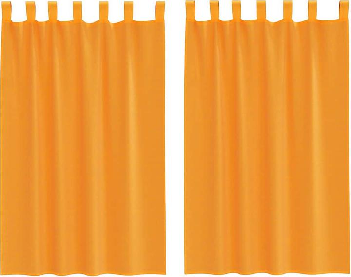 Produktbild VidaXL Voile Vorhänge mit Schlaufen 2 Stk. Orange 140x175 cm (140 x 175 cm)