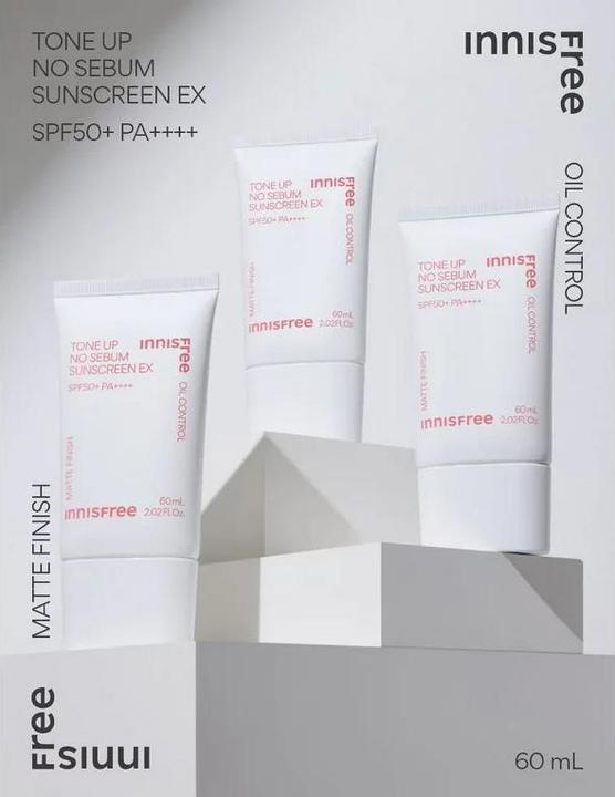 Actual product image Innisfree Tone Up No Sebum Sunscreen EX (Suntan cream, SPF 50+, 50 ml)
