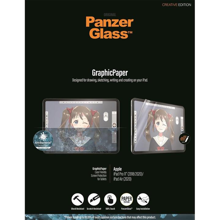 Actual product image PanzerGlass Case Friendly GrapicPaper AB (1 Piece, iPad Pro 11 2020 (2. Gen), iPad Air 2020 (4. Gen), iPad Air 2022 (5th Gen))