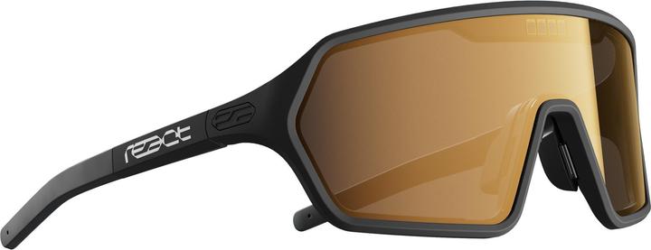 React rev ruby/black Sonnenbrille schmal (Nero, Rivestimento a specchio rosso)