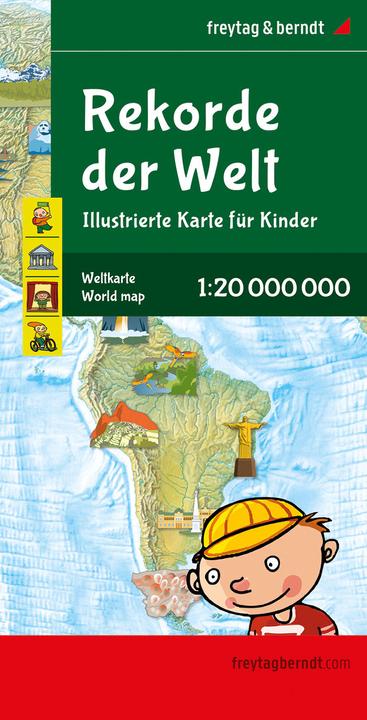 Produktbild Weltkarte für Kinder, 1:20.000.000, Poster metallbestäbt, freytag & berndt