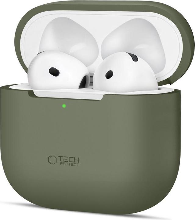 Produktbild 4Kom Tech-Protect Silikonhülle für Apple AirPods 4 - Olivgrün (Kopfhörer Tasche)