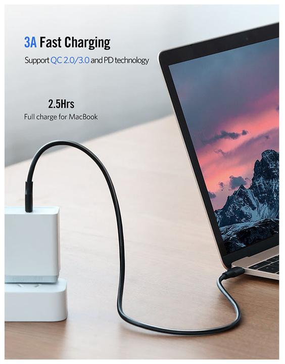 Image du produit Ugreen USB-C Power Delivery QC 3.0 20V 3A 60W (2 m, USB 2.0)
