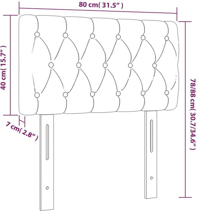 Produktbild VidaXL Naoma (80 x 7 x 78/88 cm)