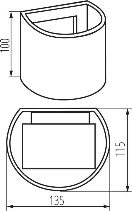Image du produit Kanlux LED REKA 28991 Lampe de façade 7W Blanc neutre 4000K gris (380 lm)