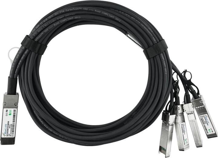 Actual product image BlueLAN H3C QSFP-40G-4SFP-10G-CAB-3M-CM compatible QSFP DAC SC253501K3M30