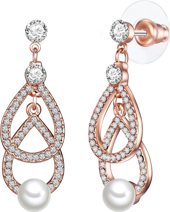 Lulu & Jane Metall-Legierung Glas Muschelkernperle roségold - 33388 (Metall-Legierung)
