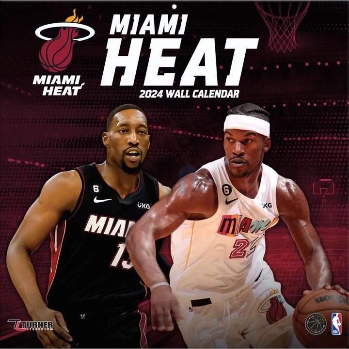Immagine prodotto NBA - Miami Heat - 30,5 x 30,5 cm Calendario da parete 2024 (Francese, Italiano, Spagnolo, Tedesco, Inglese)