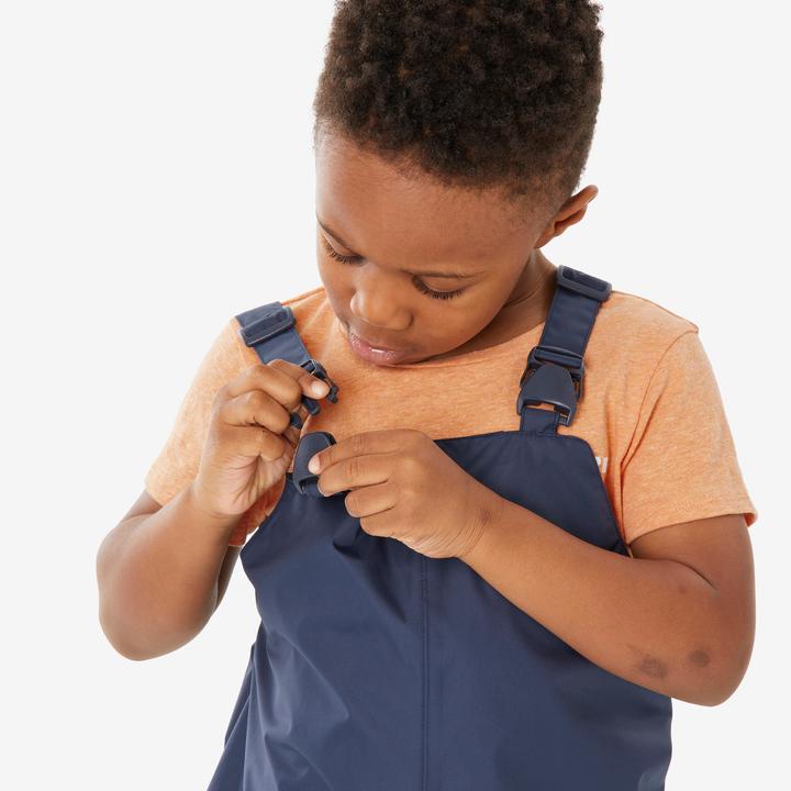 Produktbild Quechua Salopette imperméable de randonnée enfant 2-6 ans, NH100 bleu marine
