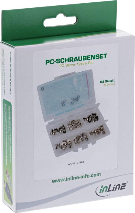 Produktbild InLine PC-Schraubenset, 83-teilig