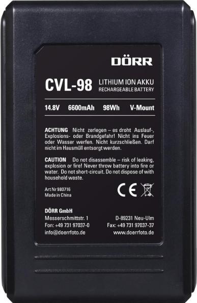 Image du produit Dörr Cvl-98 (Batterie de l'appareil photo)