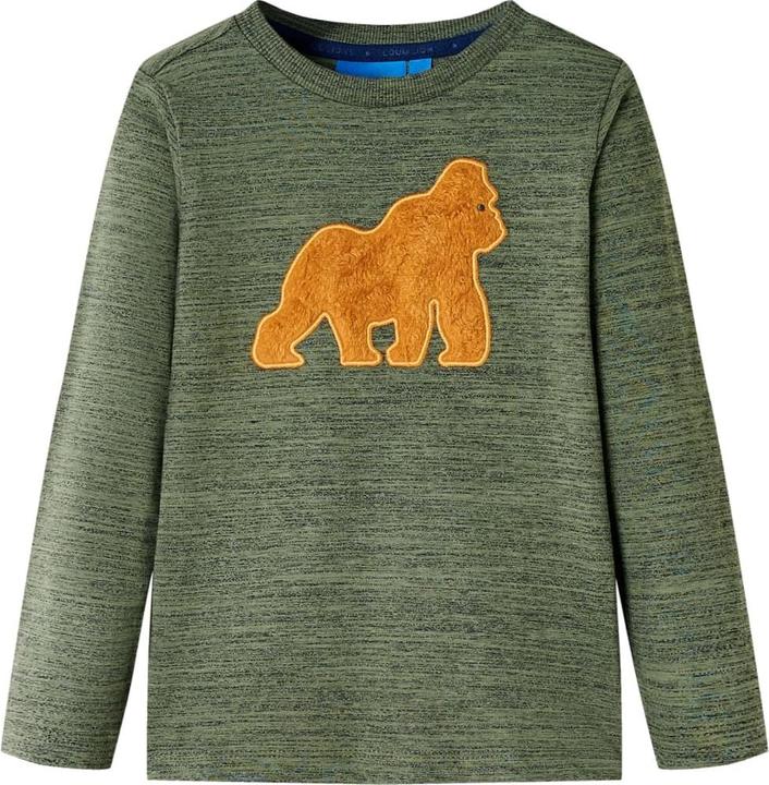 Immagine prodotto VidaXL Camicia da bambino a maniche lunghe Khaki Melange 140,Materiale: 80 (140)