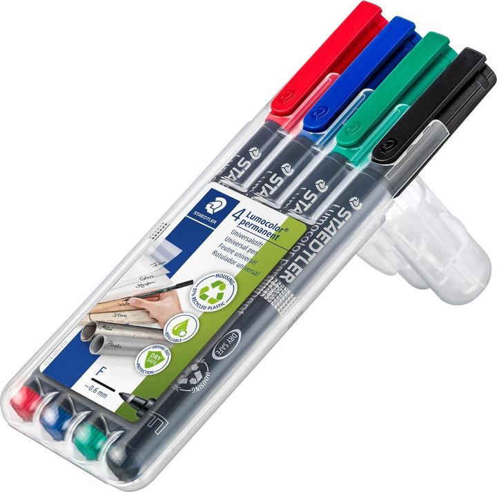 Actual product image Staedtler Lumocolor permanent (Multicoloured, 0.60 mm, 4 x)