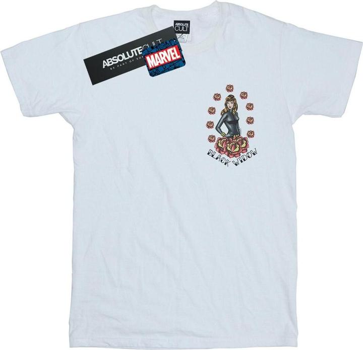 Black Widow Tattoo Breast Print TShirt (L)