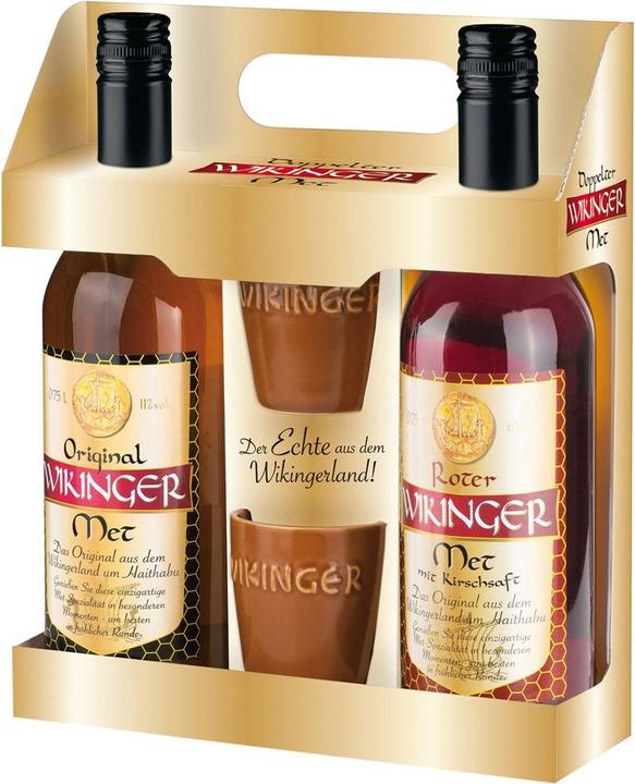 Immagine prodotto Wikinger Met Set regalo idromele 2 x 75 cl / 9 % Germania (1 x 75 cl)
