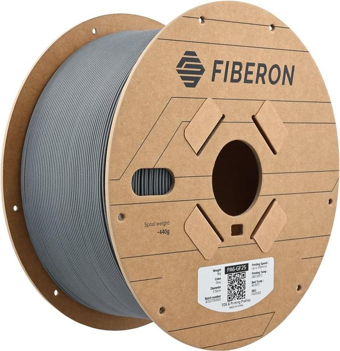Produktbild Polymaker PA6-GF25 1,75mm GREY 3kg (Nylon, 1.75 mm, 3000 g, Grau)