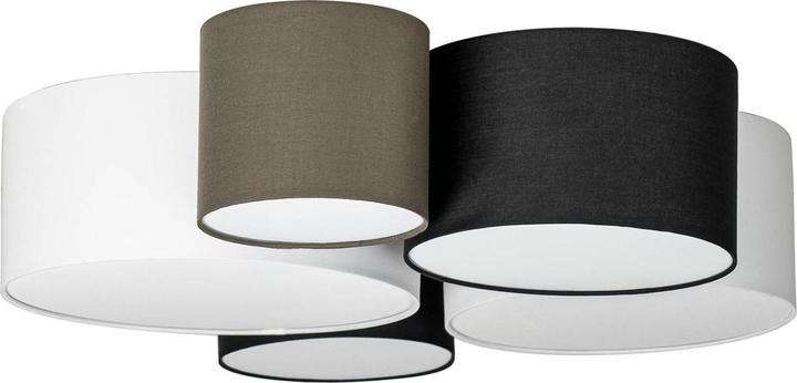 Produktbild Lindby Lettie Deckenleuchte aus Textil, 5-flammig (E27)