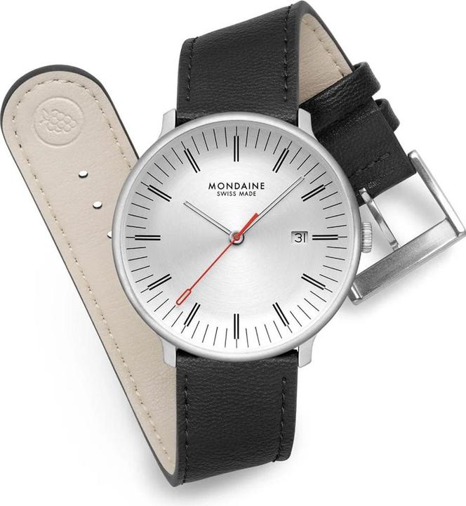 Immagine prodotto Mondaine MLE.41210.LBV Herrenuhr Doppio 41mm 5ATM (Fatto in Svizzera, Orologio da polso analogico, 41 mm)