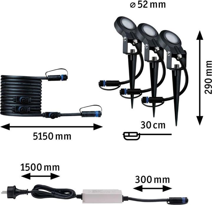Produktbild Paulmann Outdoor Plug & Shine Sting Starterset (520 lm, IP67)