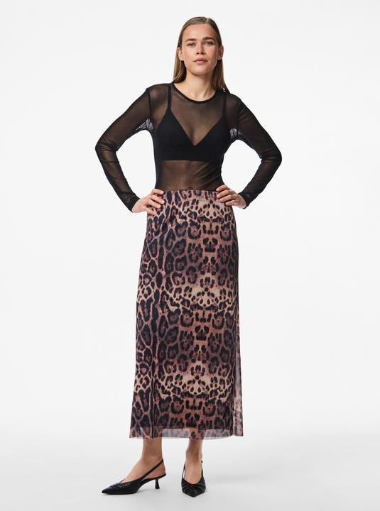 Actual product image Pieces PCFRIDA MESH LEOPARD Midirock (L)