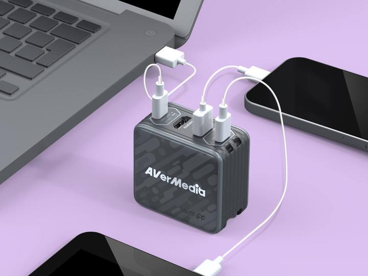Produktbild AVerMedia Ladedock, EliteGO (GC313Pro) Black, 100W GaN, HD (Windows, iOS)
