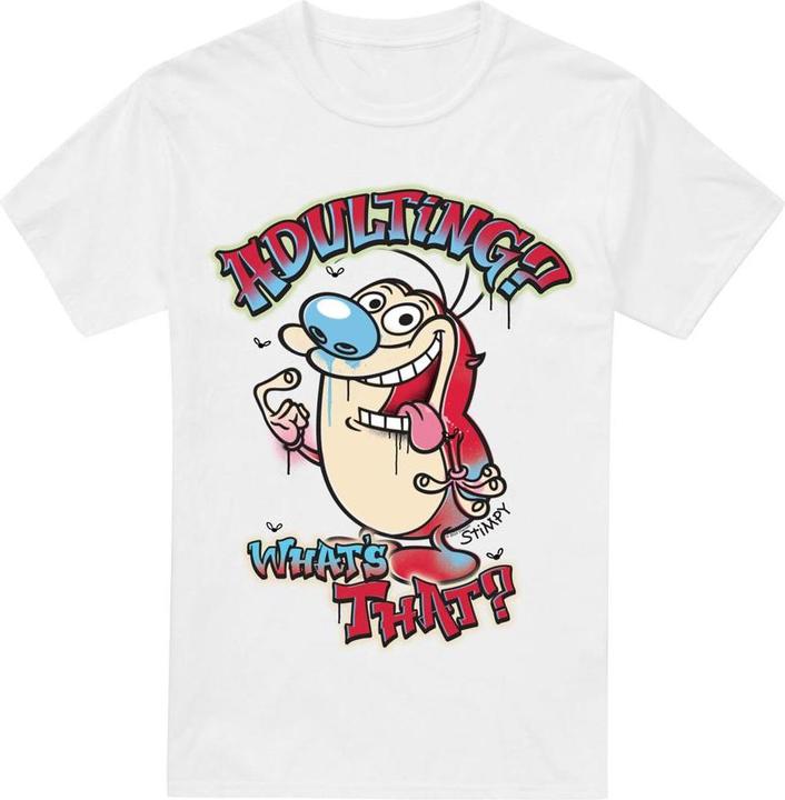 Ren & Stimpy Adulting Whats That? TShirt (S)