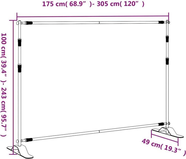 Actual product image VidaXL Backdrop Stand (305 cm, 243 cm)