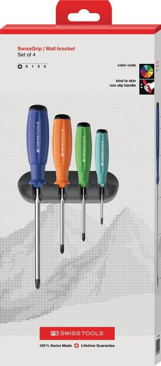 Produktbild PB Swiss Tools Schraubendrehersatz PB 8242 RB (Phillipps-Kreuzschlitz (PH))