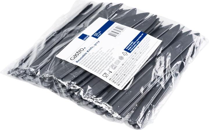 Actual product image Abena Kniv plastik flergangs 18,7cm PP koksgrå 50stk/pak - (50 pcs.) (50 x)