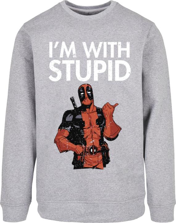 Immagine prodotto Absolute Cult Deadpool - Maglia a girocollo I Am With Stupid - 115375 (XXL)