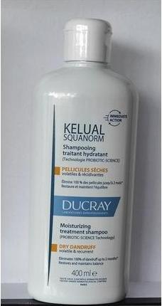 Actual product image Ducray Kelual Squanorm Dry Dandruff Regulating Shampoo 400ml (400 ml, Liquid shampoo)