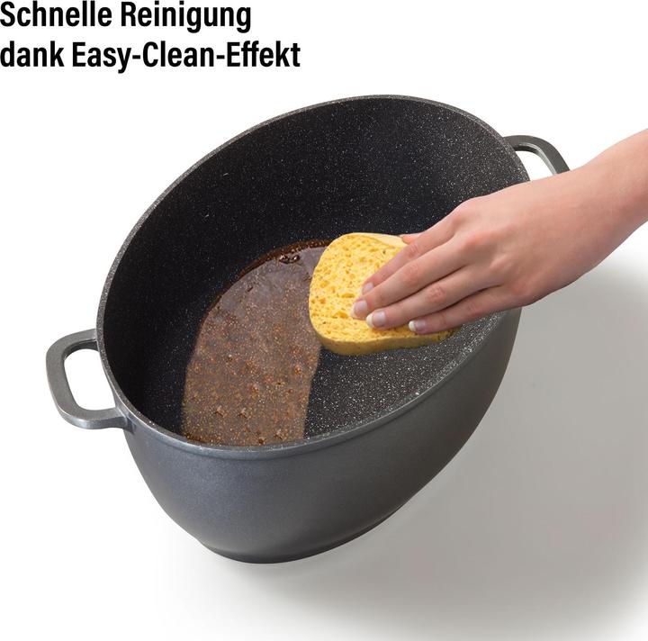 Actual product image Stoneline Gourmet roaster 39 x 26 cm, with aroma glass lid (39 cm, Casserole + Stewpot, Cast aluminium)